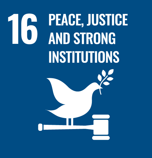 16 PEACE , JUSTICE AND STRONG INSTITUTIONS